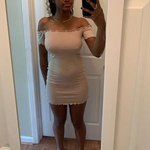Strapless mini dress